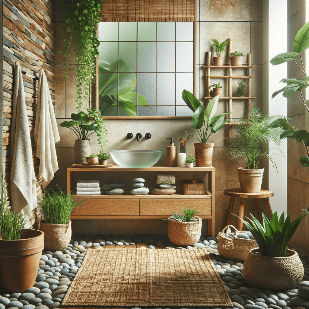 Natural materials bathroom design